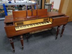 A 19th century mahogany table piano by John Broadwood and Sons of London (a/f)