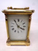 A brass carriage clock (a/f)