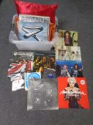 A box of a small quantity of vinyl LP's and 7" singles to include Cheap Trick Quadrophenia