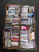 Four boxes of DVD's and CD's