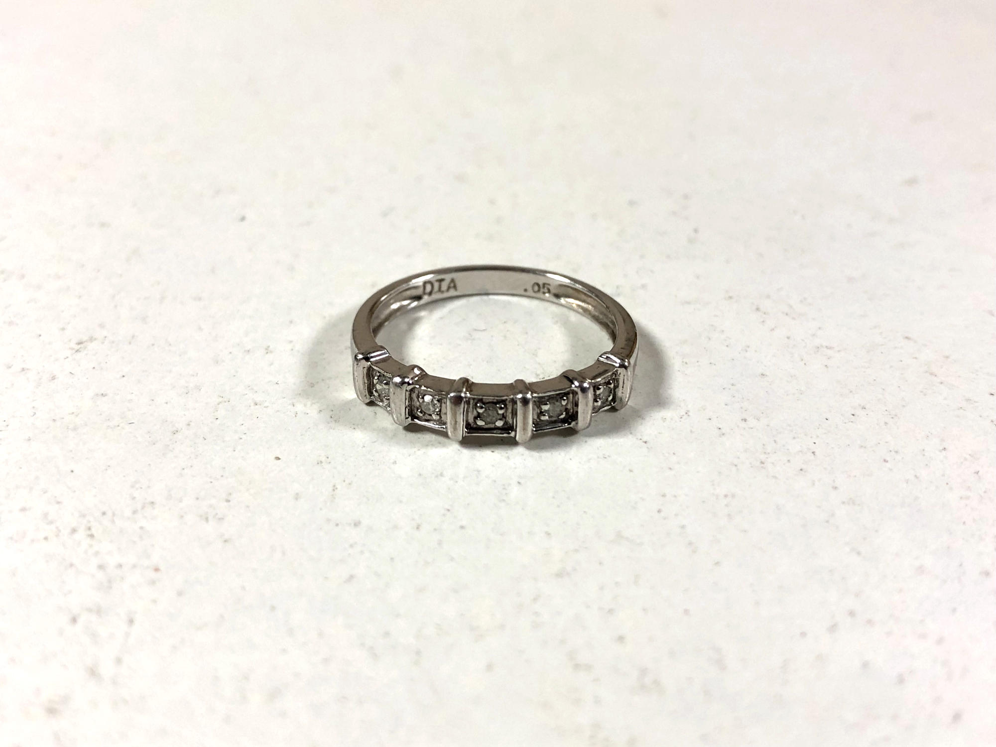 A 9ct White Gold diamond set ring