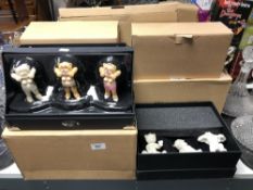 A collection of Bad Taste Bear figures in boxes including Boo Boo etc.