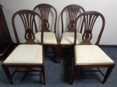 A set of four 19th century mahogany dining chairs