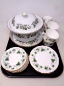 A small quantity of Duchess Ivy pattern bone china