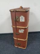 An early twentieth century bentwood shipping trunk