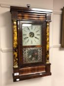 A 19th century American 30 hour wall clock