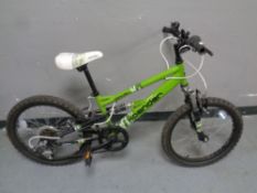 A girl's Apollo Xpender full suspension bike