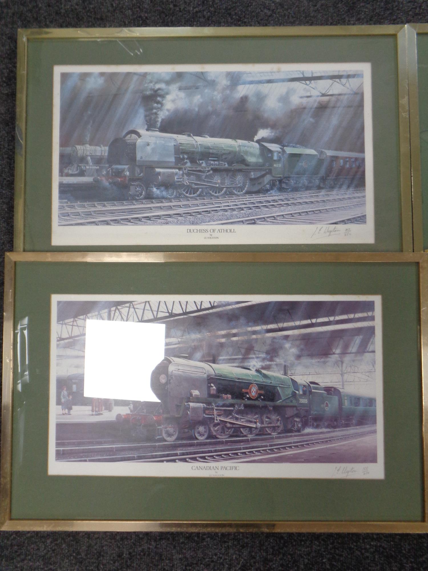 Four J E Wigston limited edition prints - Canadian Pacific, Wild Swan and Duchess of Atholl, - Image 3 of 3