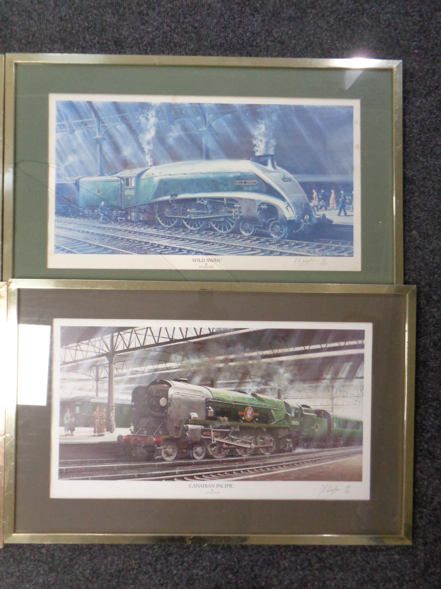 Four J E Wigston limited edition prints - Canadian Pacific, Wild Swan and Duchess of Atholl, - Image 2 of 3