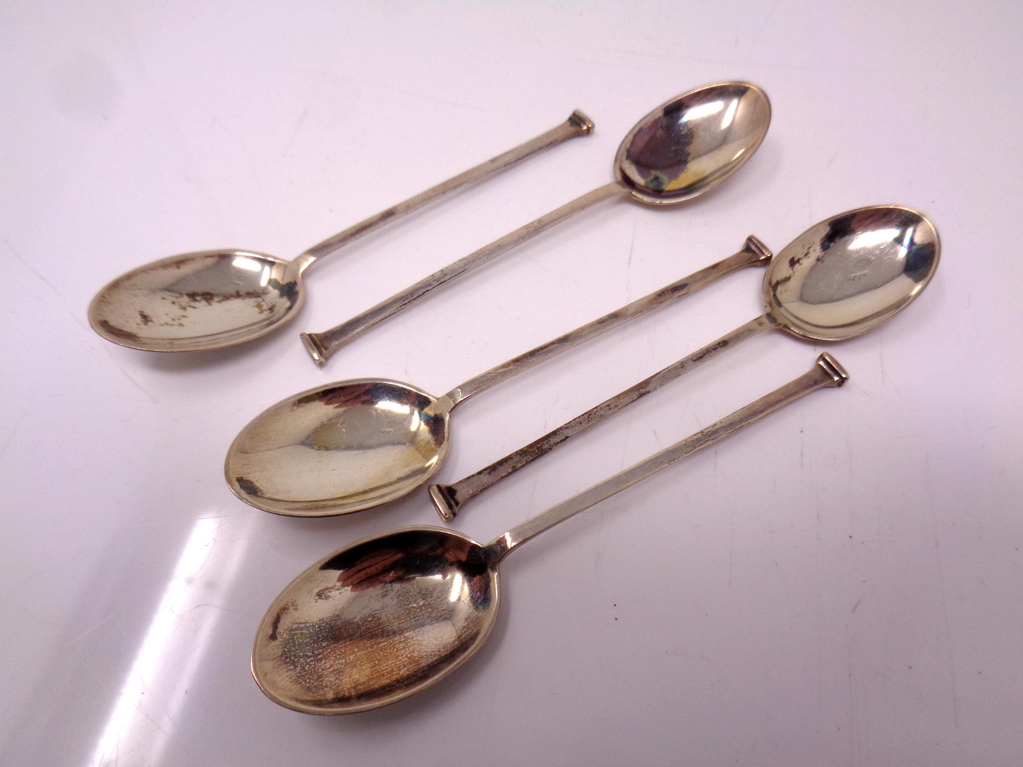 Five silver coffee spoons