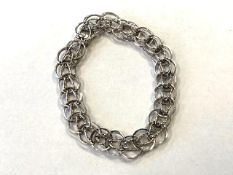 A Silver fancy link bracelet.