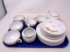 A tray of mid century Japanese tea china