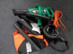 A Black and Decker garden vacuum