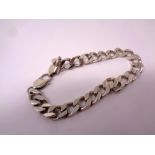 A silver chain bracelet.