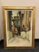 Continental school : figures in a street,