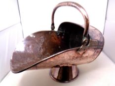 A Victorian copper coal receiver