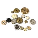 A small quantity of watch and pocket watch movements.