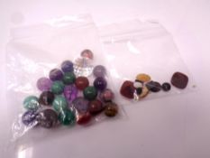 A small quantity of mixed gemstones etc.