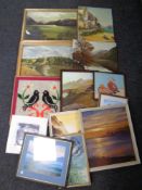 A box of pictures and prints,