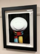Doug Hyde (Born 1972) : Scarf face, glass edition, artist's proof, numbered 192/195, 49.5 cm x 62.