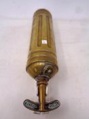 A Pyrene vintage brass fire extinguisher