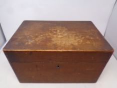 A 19th century mahogany correspondence box