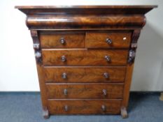 A Victorian mahogany seven drawer Scotch chest
