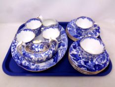 Nineteen pieces of antique Royal Crown Derby "Mikado" pattern tea china,