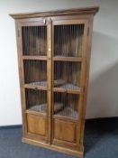 An Almirah double door corner cabinet