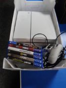 A Playstation 4 console with leads and controller together with 6 games to include Call Of Duty,