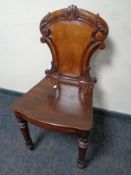 A 19th century hall chair