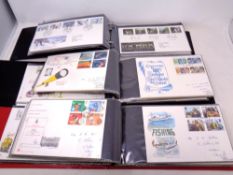 Three albums of first day covers