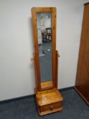 A pine cheval mirror