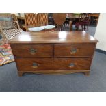 A Victorian mahogany three drawer low chest