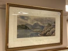 Twentieth Century Scottish School : Kyle of Lochalsh, watercolour, 17 cm x 35 cm, framed.