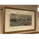 Twentieth Century Scottish School : Kyle of Lochalsh, watercolour, 17 cm x 35 cm, framed.