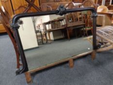 A 19th century mirrored sideboard back