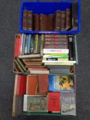 Three boxes containing 20th century volumes to include Dickens novels,