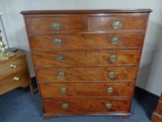 A George III mahogany seven drawer chest