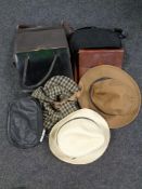 A box containing assorted lady's hand bags,