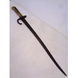 A 19th century French Chassepot sword bayonet