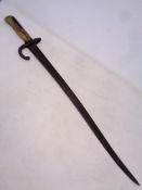 A 19th century French Chassepot sword bayonet