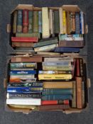 Two boxes of books - autobiographies, Winston Churchill,