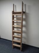 A set of pine library ladders