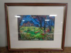 Bernie Wisniewski, Paxton House, pastel, inscribed verso,