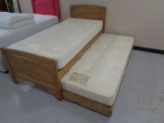 A 3' truckle bed with Relyon origin interiors.