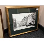 C A Slater : Sandhill, Newcastle upon Tyne in 1894, a contemporary monochrome print, signed,