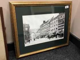 C A Slater : Sandhill, Newcastle upon Tyne in 1894, a contemporary monochrome print, signed,