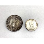 An 1887 shilling and an 1890 florin