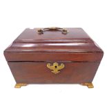 A George III mahogany tea caddy